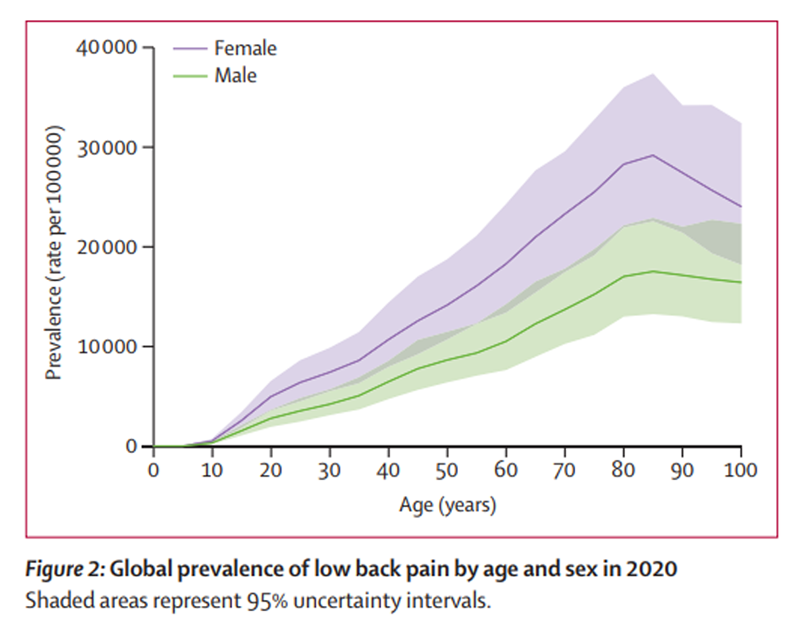 Global, regional, and national burden of low back pain, 1990–2020, its  attributable risk factors, and projections to 2050: a systematic analysis  of the Global Burden of Disease Study 2021 - The Lancet Rheumatology